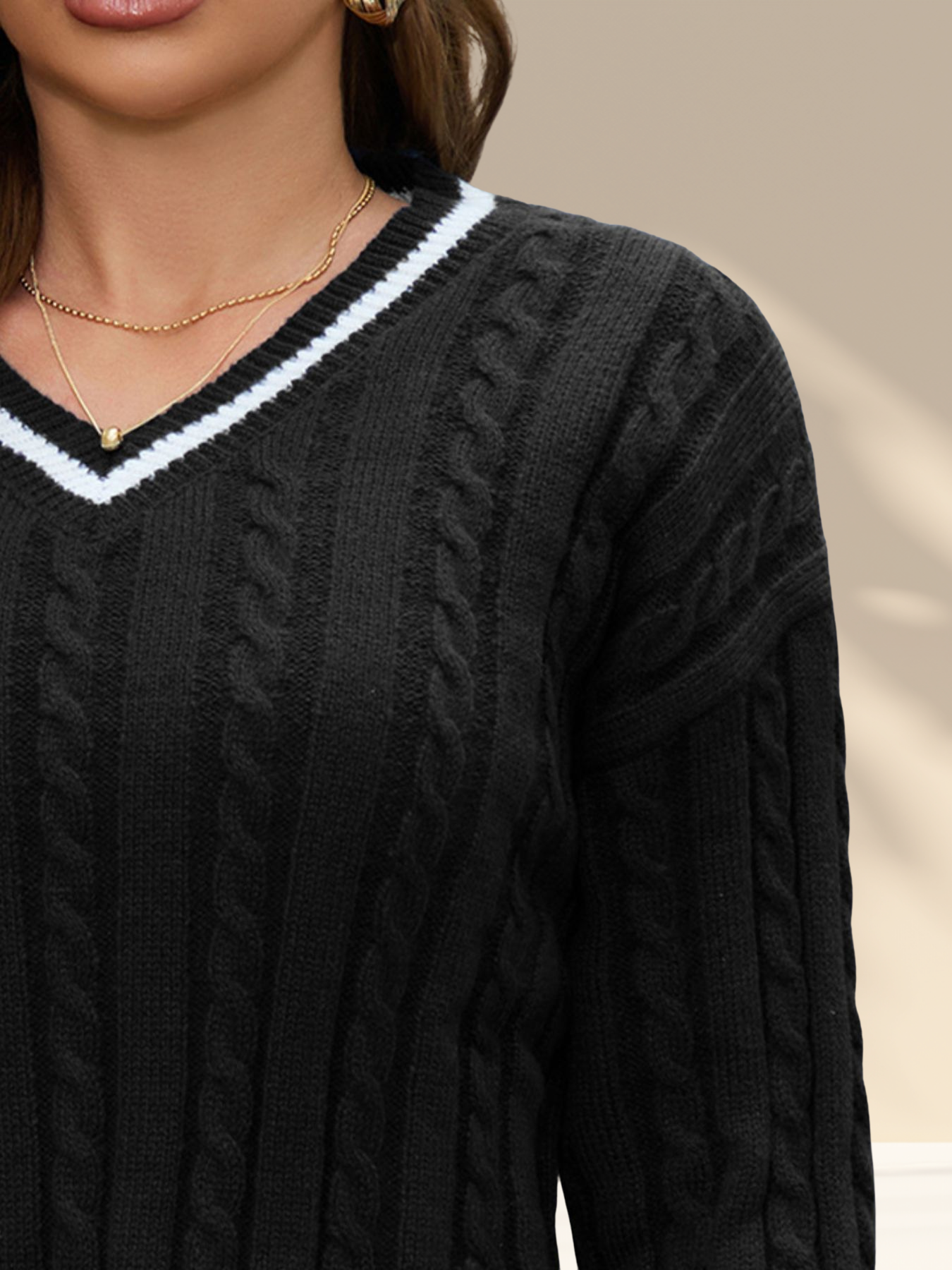 Classic Knit V-Neck Sweater