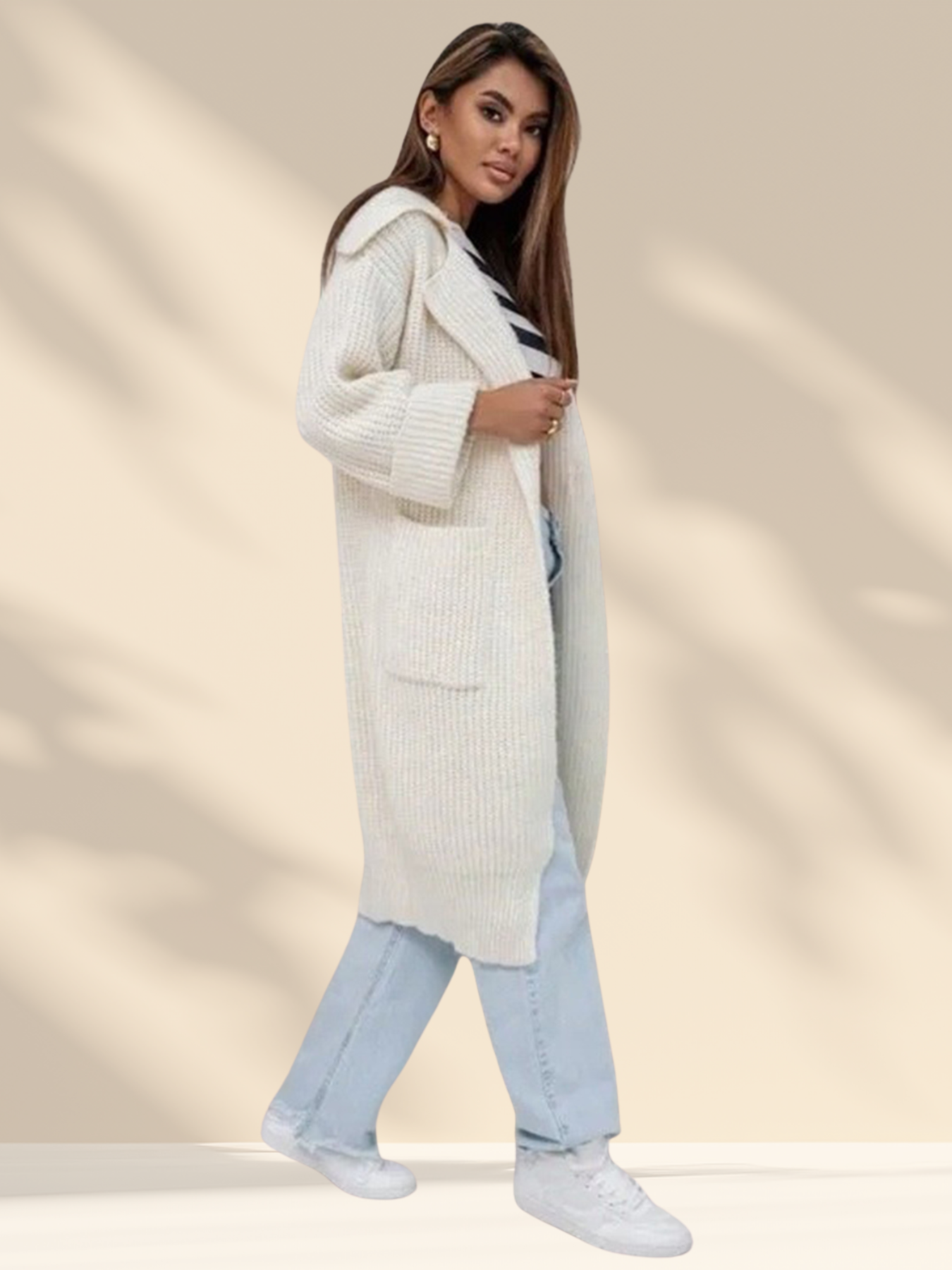 Cozy Knit Collared Cardigan