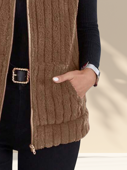 Cozy Fleece Zip-Up Vest