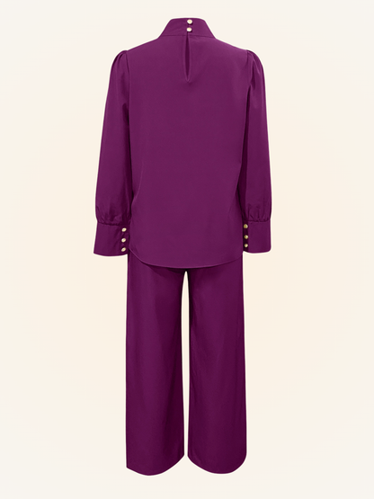 Asymmetrisches Set mit hohem Kragen