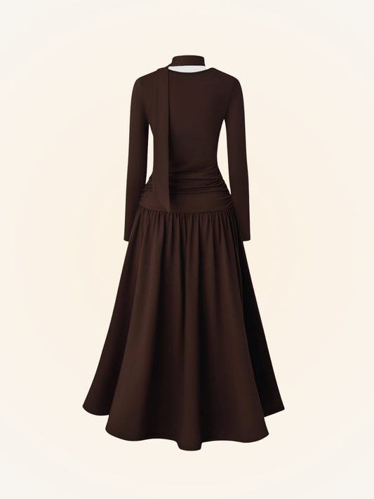 A-Line Dress with Scarf Detail