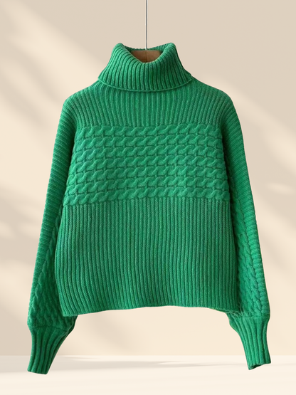 Elara Cable Turtleneck