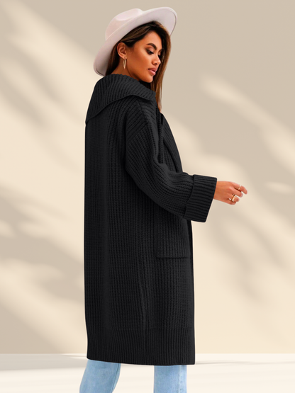 Cozy Knit Collared Cardigan