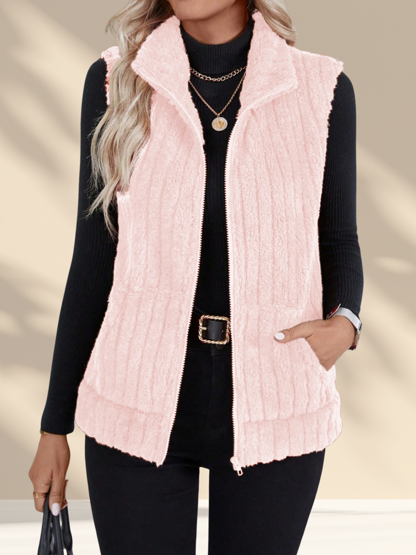 Cozy Fleece Zip-Up Vest