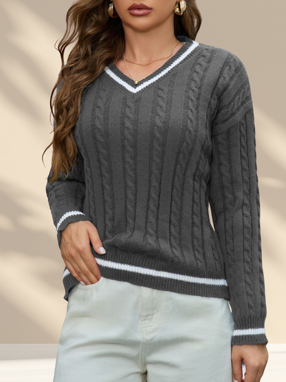 Classic Knit V-Neck Sweater