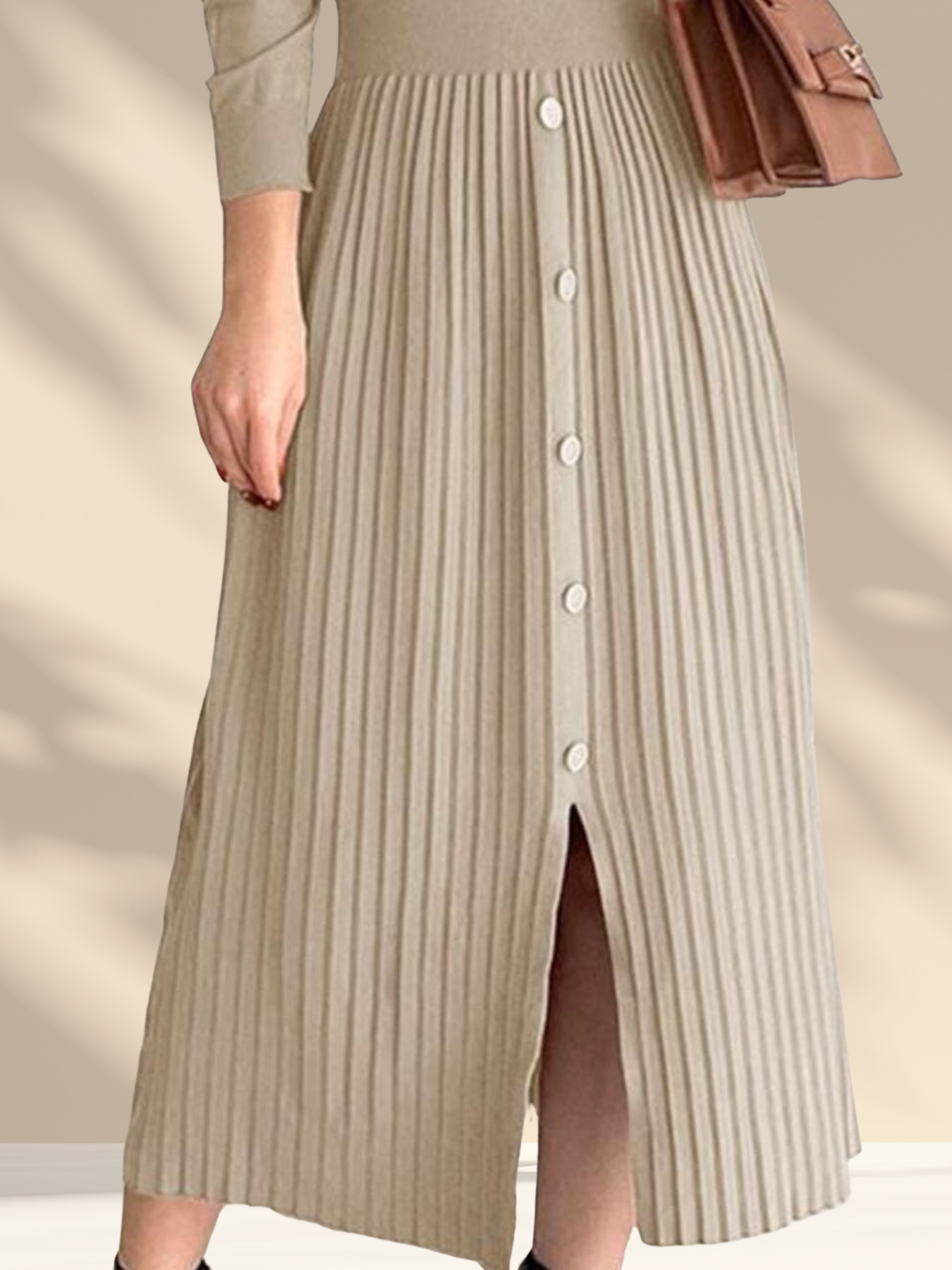 Geknöpftes Strickkleid