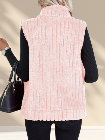 Cozy Fleece Zip-Up Vest
