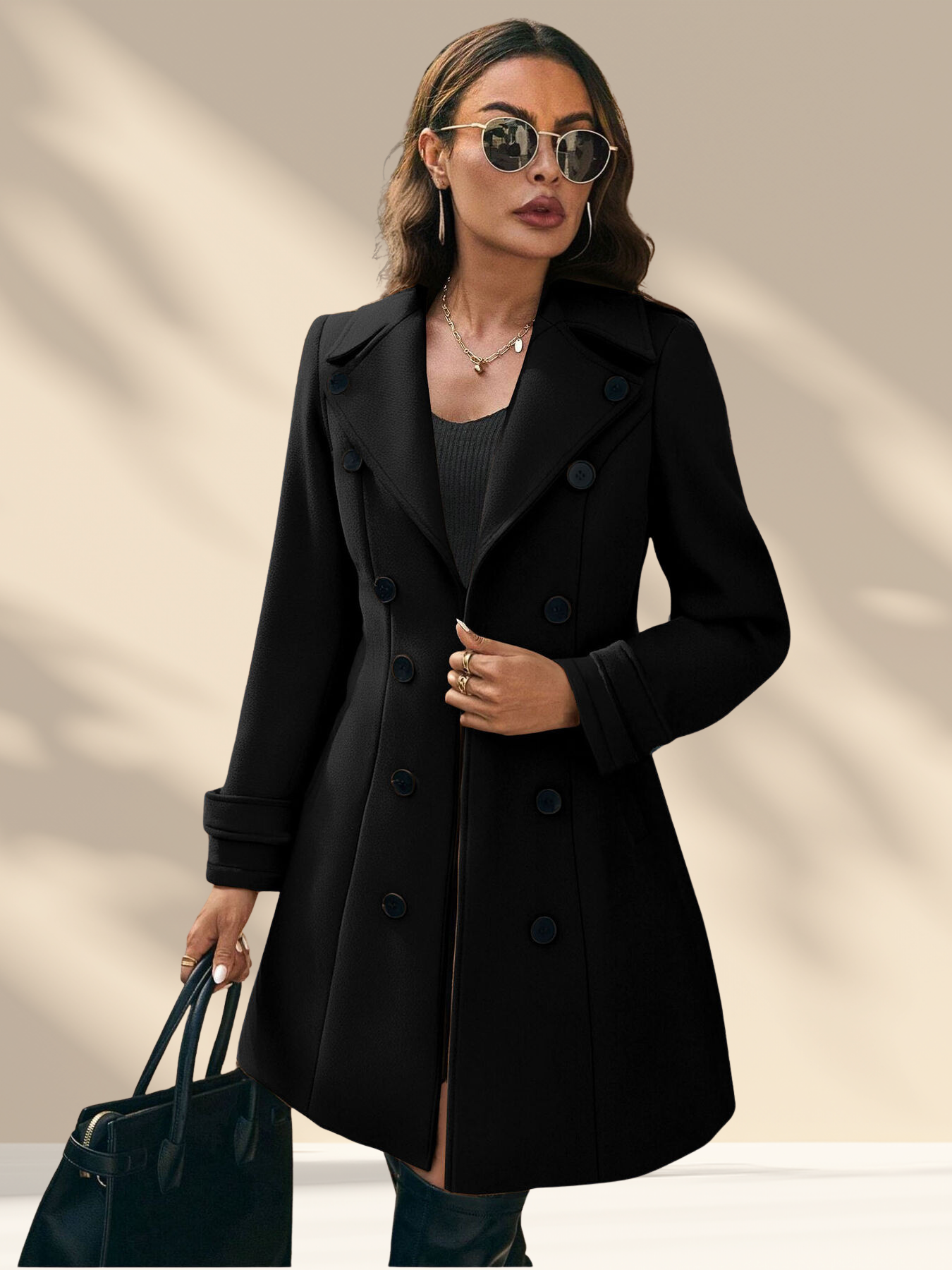 Double-Breasted Tailored Overcoat