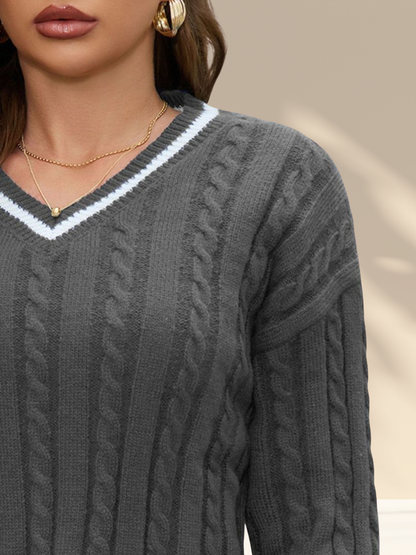 Classic Knit V-Neck Sweater