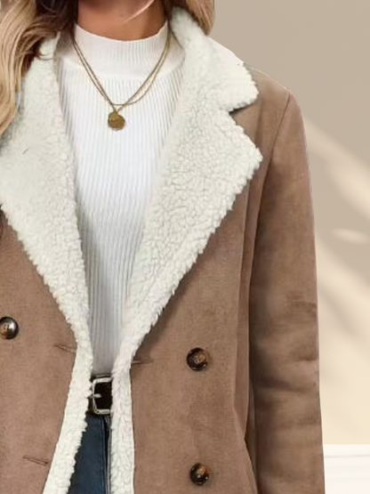 Sherpa Lined Button Up Coat