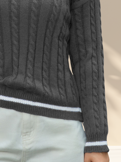 Classic Knit V-Neck Sweater