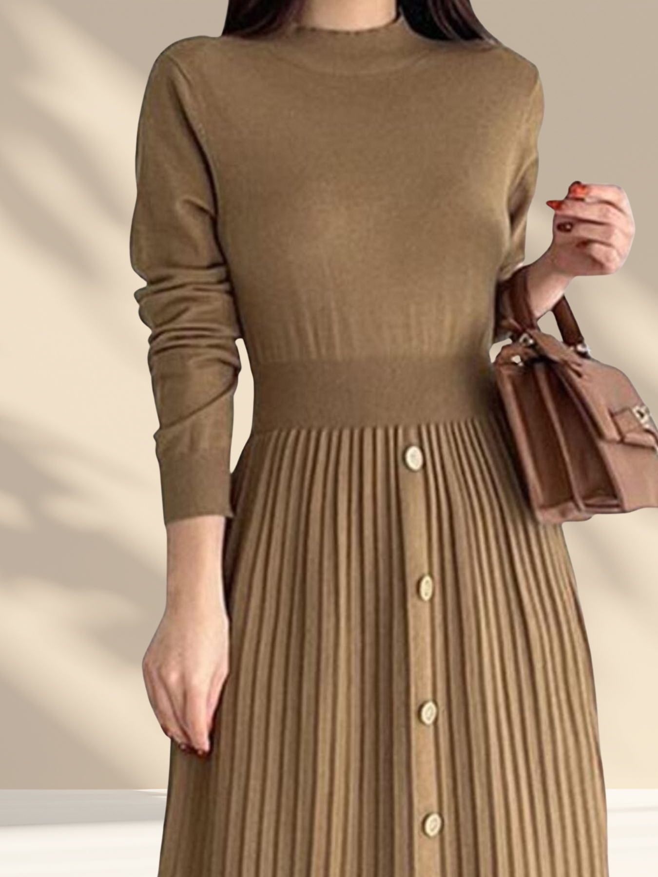 Geknöpftes Strickkleid