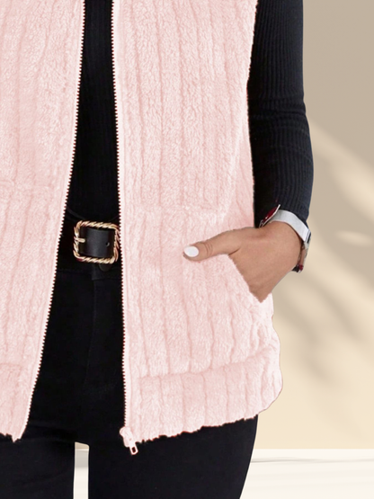 Cozy Fleece Zip-Up Vest