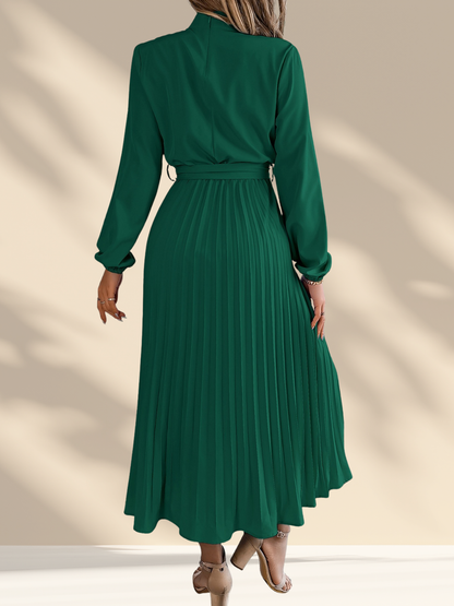 Pleated Midi Dress