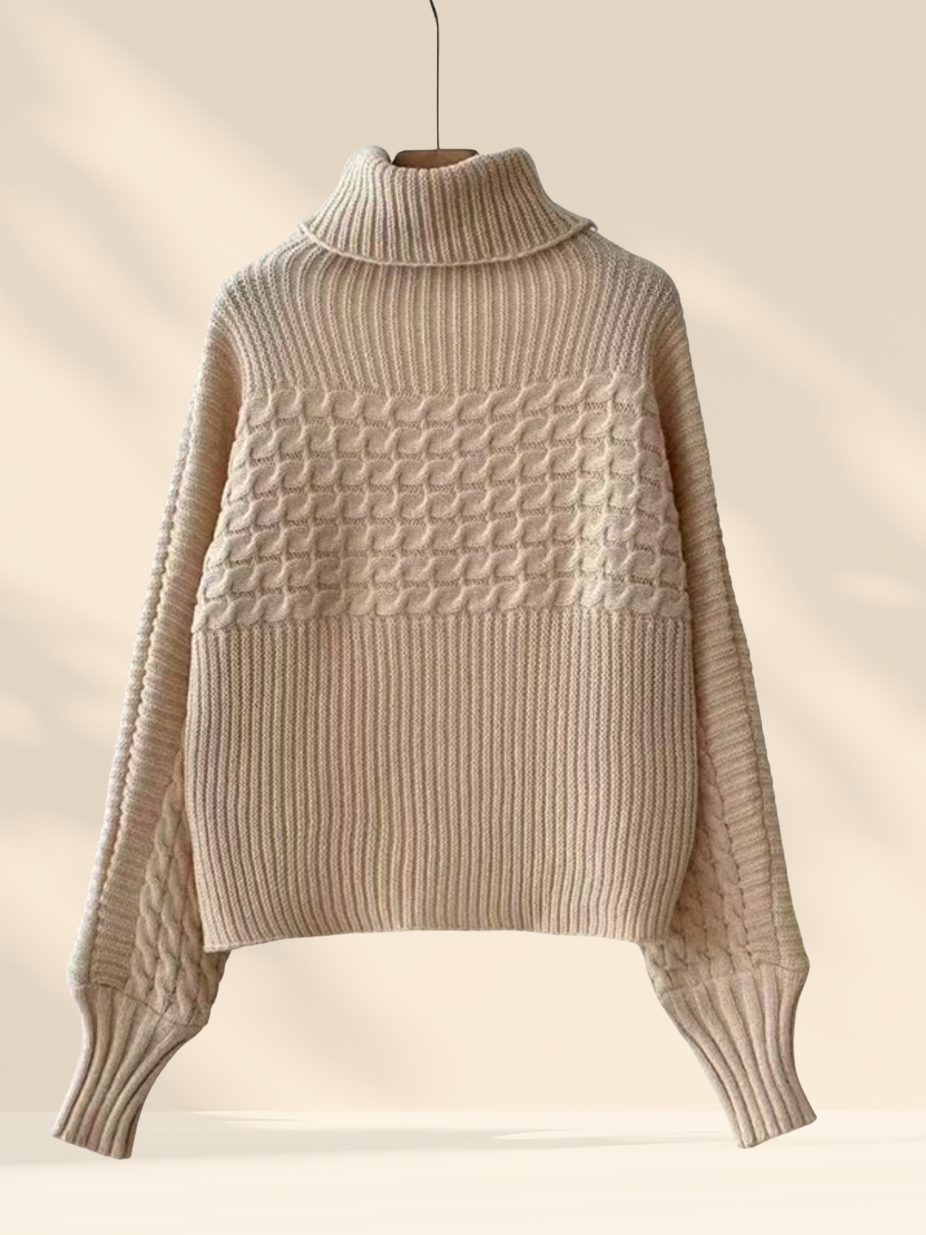 Elara Cable Turtleneck